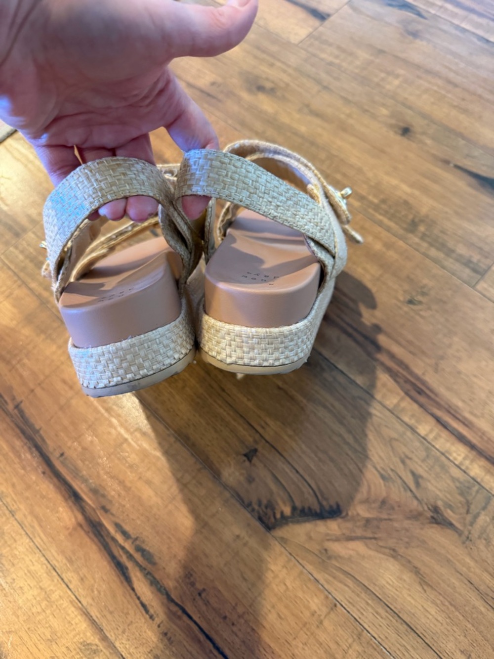 A New Day, Beige Woven Strap Sandals - Comfortable Summer Shoes - Picture 3 of 4